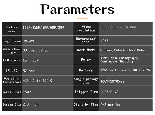 太陽電池パネルが付いている30FPS APPの携帯電話のゲームのカメラ16MP SD 4gの道のカメラ