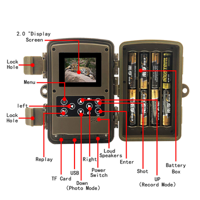 野性生物30FPS IP66の防水捜すカメラ高い定義1080P 20MP LCD 32pcs